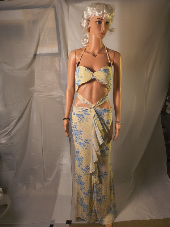 Windsor Dresses & Skirts - Windsor Chasing Sunlight Floral Cutout Maxi Dress Yellow Size L NWT